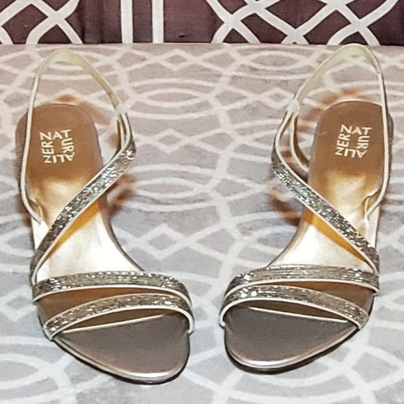 Naturalizer Vanessa Slingback Heel Sandals Silver Size 10 US | 40 EUR | 7 UK - Picture 6 of 15